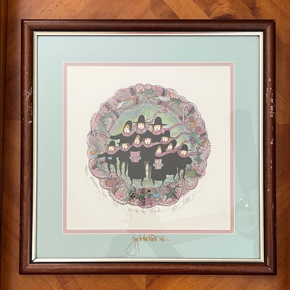 P Buckley Moss “Joy to the World”  1992 Print/Signed/Numbered/Dated